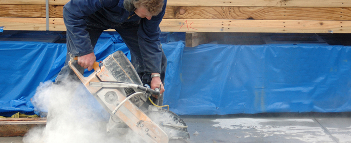 Cutting Cement Dust